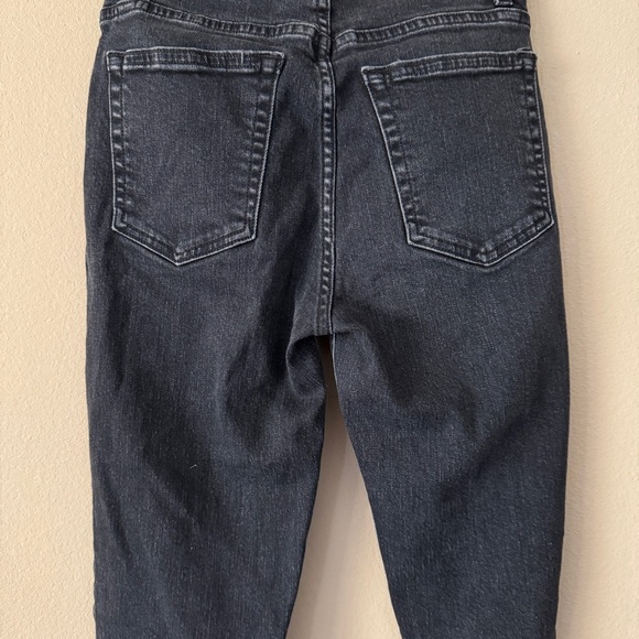 Reformation High Waist Skinny Faded Black Destroyed Jeans Size 26 - Picture 9 of 13